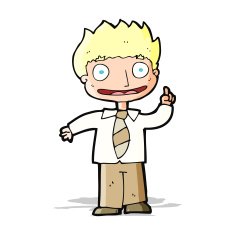 cartoon man with idea N80