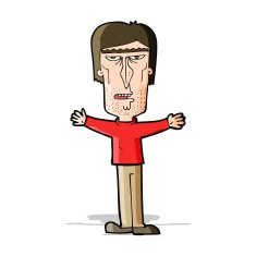 cartoon angry man N44