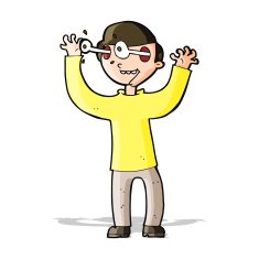 cartoon man with eyes popping out of head N4