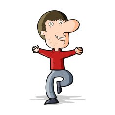 cartoon happy man N170