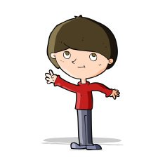 cartoon happy boy N93