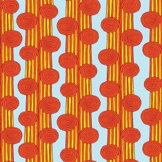 Spiral stem seamless pattern