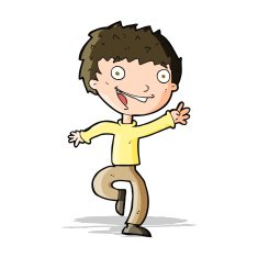 cartoon excited boy N60