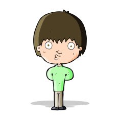 cartoon whistling boy N9