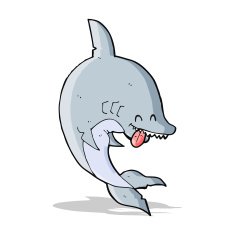 Funny Cartoon Shark N15
