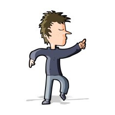 Cartoon Man Pointing N82