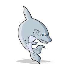 Funny Cartoon Shark N16