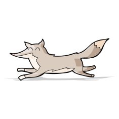 cartoon running wolf N3