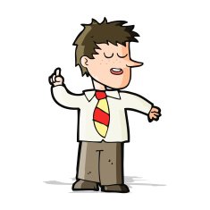 cartoon man with good idea N8
