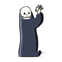 cartoon waving halloween ghoul N3