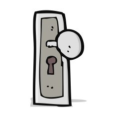 cartoon door knob N10