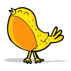 cartoon singing bird N22
