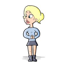 cartoon girl talking N6