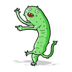 cartoon gross little monster N6