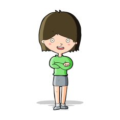 cartoon happy woman N90