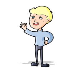 cartoon man making excellent gesture N4
