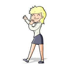 cartoon happy businesswoman N4