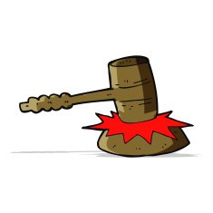 cartoon gavel banging N4