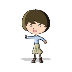 cartoon woman asking question N65