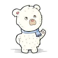 cartoon cute polar bear N15