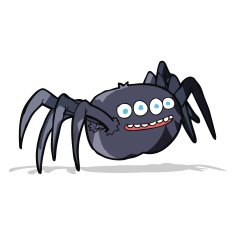 cartoon spooky spider N8