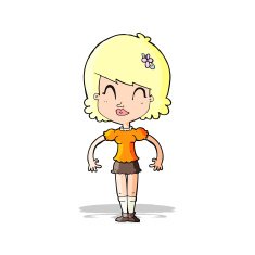 cartoon happy pretty woman N4