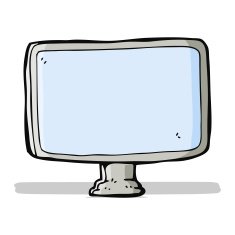 Cartoon Computer Screen N16