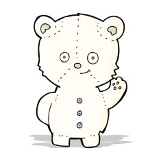 Cartoon Polar Bear Cub N19