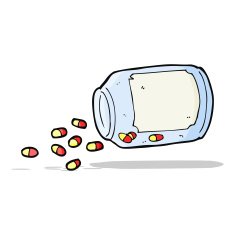 cartoon jar of pills N10