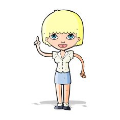 cartoon woman with idea N83