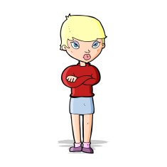 cartoon annoyed woman N67