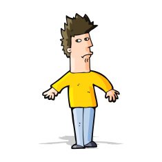 cartoon worried man N40