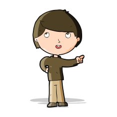 Cartoon Boy Pointing N12