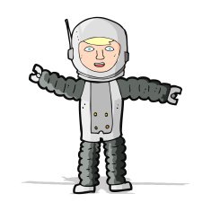 Cartoon Astronaut N61