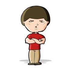 cartoon grumpy man N8