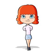 cartoon happy girl N38