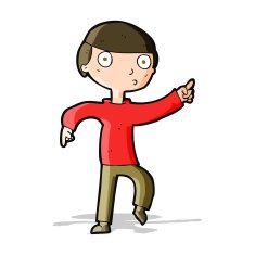 Cartoon Boy Pointing N13