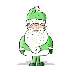 cartoon grumpy santa claus N4
