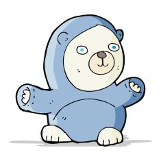 cute cartoon polar bear N27