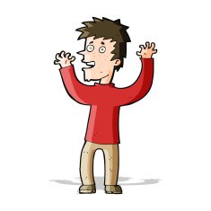 cartoon excited man N52