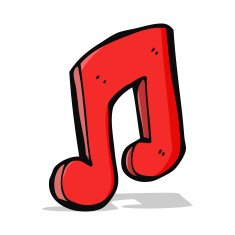 cartoon musical note N12