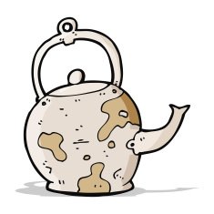cartoon old tea pot N4