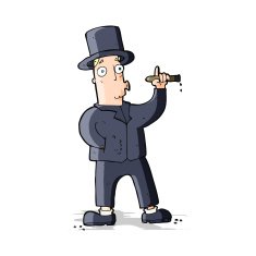 cartoon smoking gentleman N4