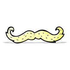 cartoon mustache symbol N4