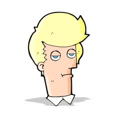 cartoon bored man N17
