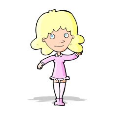 cartoon friendly woman waving N16
