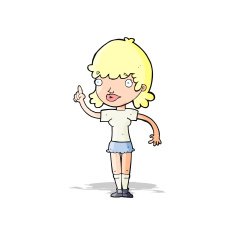 cartoon woman with idea N85