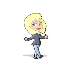 stress free woman cartoon N4