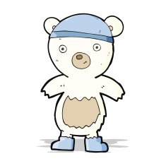 cartoon cute polar bear N16