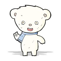 cartoon cute polar bear N17